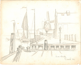 CMO00300-267 Gezicht op de haven van Oudeschild